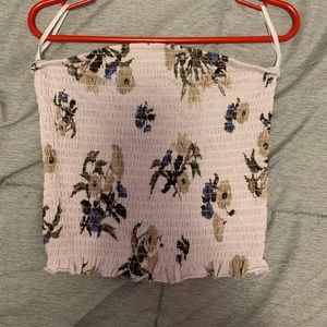 light pink flower tube top